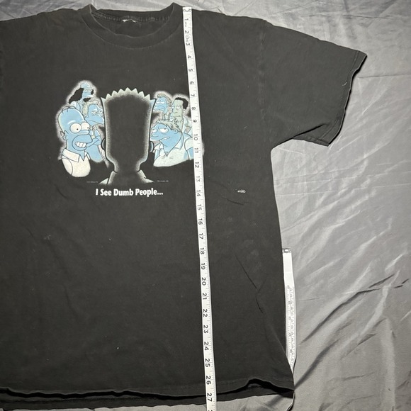 Y2K Vintage The Simpsons I See Dumb People T-Shirt Unknown Size Skater Graphic T - Picture 3 of 6
